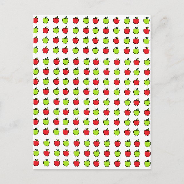 Röda äpplen och Gröntar Vykort (Framsida)
