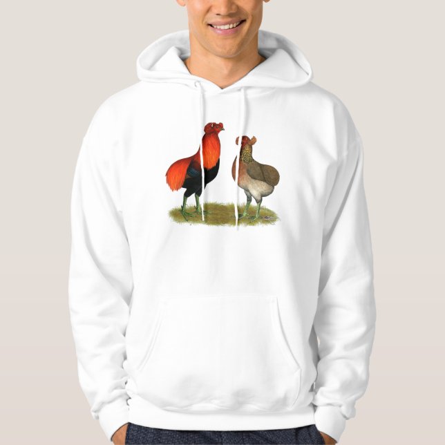 Röda Araucana parar Sweatshirt Med Luva (Framsida)