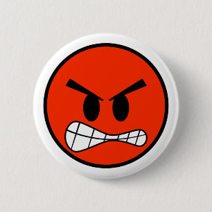 Röda Argen Ansikte Emoji Knapp