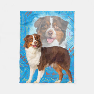 Röda australian shepherdhundar - Aussie Fleecefilt