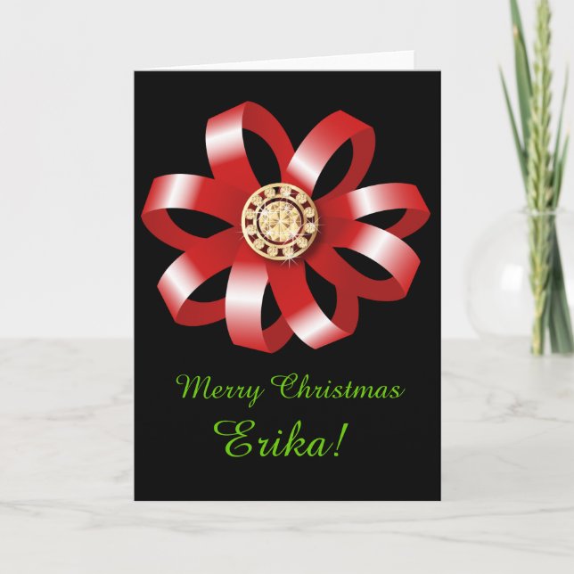 Röda bågar och juveler Julkort Helgkort (Framsida)