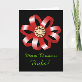 Röda bågar och juveler Julkort Helgkort