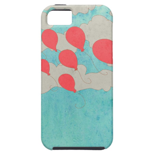 Röda ballonger Case-Mate iPhone skal (Baksidan)