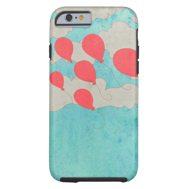 Röda ballonger Case-Mate iPhone skal (Baksidan)