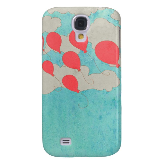 Röda ballonger Case-Mate samsung galaxy skal (Baksidan)