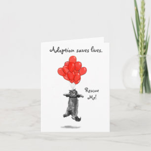 Röda ballonger räddar mig Notecards Kort