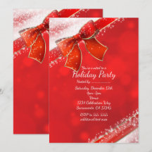 Röda band & gnistrande höstfirande inbjudningar