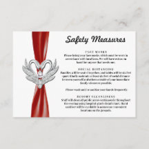 Röda band silver svanar säkerhetsåtgärder