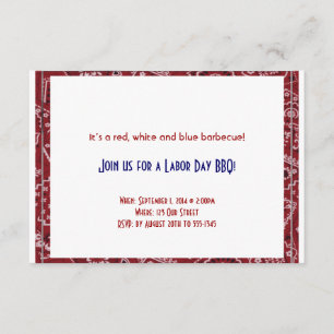 Röda Bandana-Ram arbetsdagen Inbjudningar