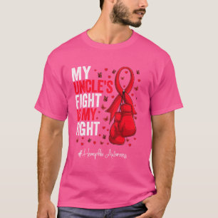 Röda bandet Farbror Blödarsjuka medvetenhet T Shirt