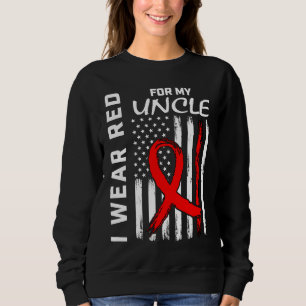 Röda bandet Farbror Hjärtmedvetenhet Amerikan T Shirt