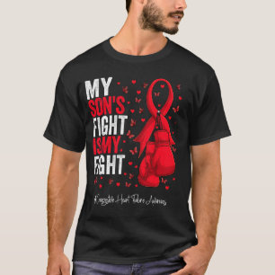 Röda bandet Son Medvetenhet om hjärtsvikt T Shirt