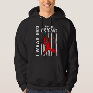 Röda bandets vän hjärtsjukdom medvetenhet Amerikan Hoodie