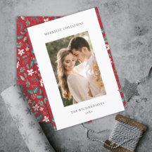 Röda Bär Glädjande Jul Blommotiv Foto