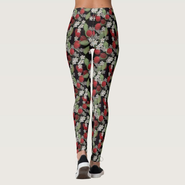 Röda bär, körsbär leggings (Baksida)