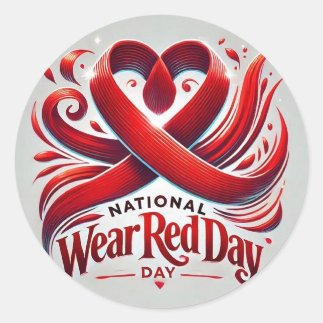 Röda Bäran Runt Klistermärke (Framsida)