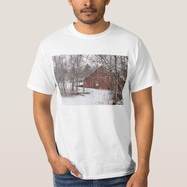 Röda Barn i Snö Tee Shirt (Framsida)
