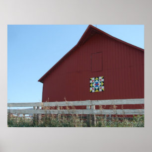 Röda Barn med Barn Quilt Poster