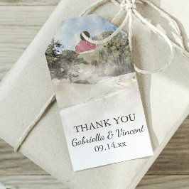 Röda Barn på Märkrna Backe Land Farm Wedding Favor Presentetikett
