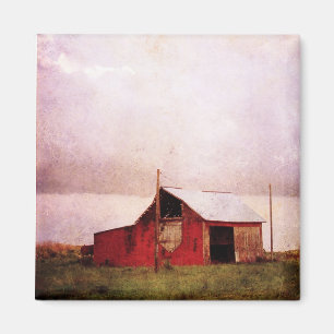 Röda Barn vid Sunset Magnet