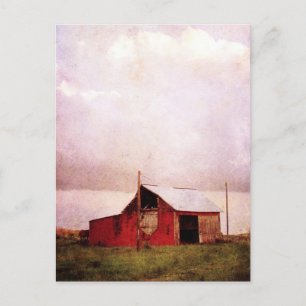 Röda Barn vid Sunset Vykort