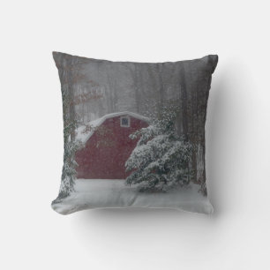 Röda barnen i Snö Kudde