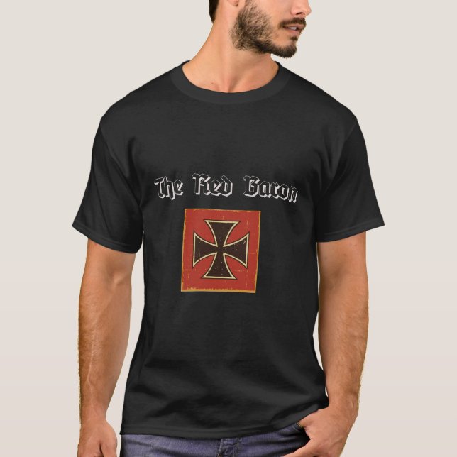 Röda baronen (mörk) t shirt (Framsida)