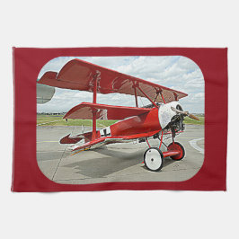 Röda barons triplane kökshandduk