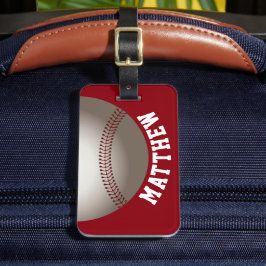 Röda baseboll sport bagagebricka
