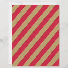 Röda & Beige diagonala randiga scrapbookpapper