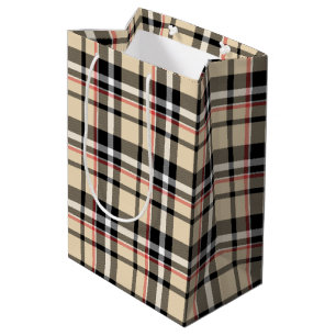 Röda Beige Svarta Vita Rutor Tartan Rutigt Mönster