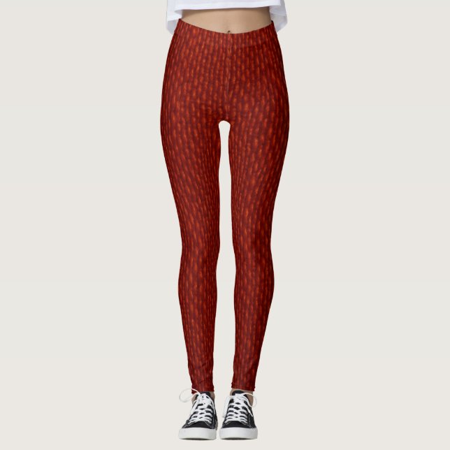 Röda ben - feta, bekväma och Snyggt Leggings (Framsida)