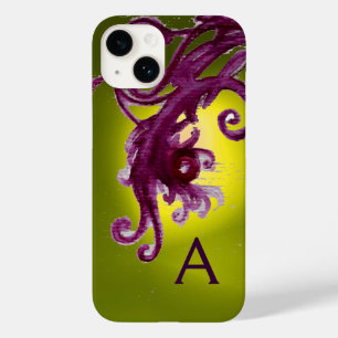 RÖDA BERRIER OCH SWIRLS MONOGRAM, gult
