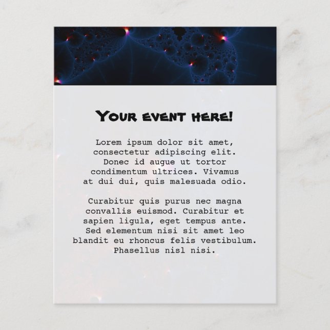 Röda Blå Celler Fraktal Konst Flygblad (Framsidan)