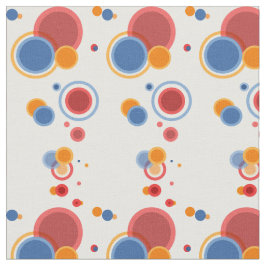 Röda blå cirklar polka dots Geometric mönster Tyg