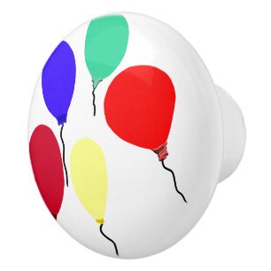 Röda Blå Gröna Ballonger Knopp