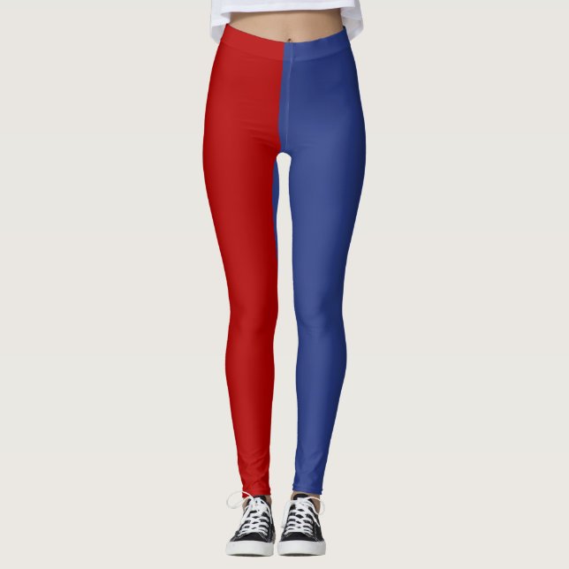 Röda Blå Orange Leggings (Framsida)