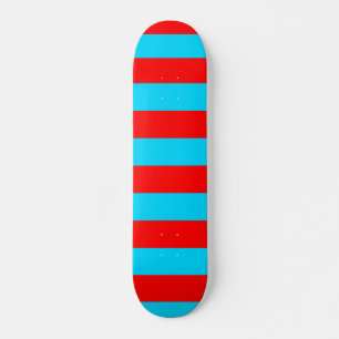 Röda Blå Ränder Design Mini Skateboard Bräda 18,5 Cm