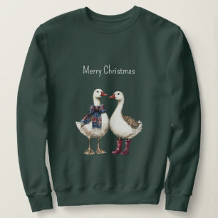 Röda Blå Rutiga Julgäss T Shirt