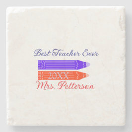 Röda blåa kritor är den bästa läraren som någonsin stenunderlägg