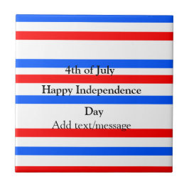 Röda blåa rand independence day 4 juli kakelplatta