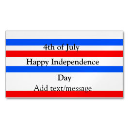 Röda blåa rand independence day 4 juli magnetiska visitkort