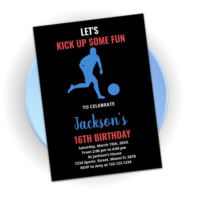 Röda blåa tävlingar på födelsedagsdagen inbjudningar (Skapare uppladdad)