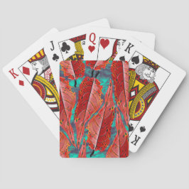 Röda blad casinokort