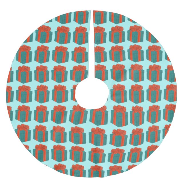Röda blåsejulet Hanukah Julgransmatta Borstad Polyester (Framsidan)