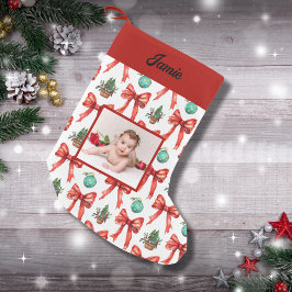 Röda blåsor för Cute jul Liten Julstrumpa