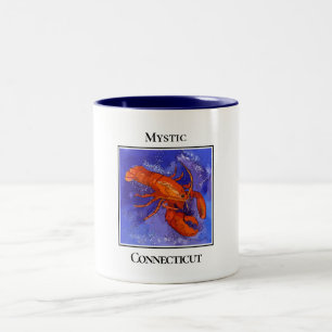 Röda blåsor, Mystic Connecticut Två-Tonad Mugg