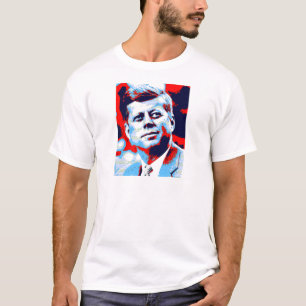 Röda blått för popkonst JFK John F. Kennedy Tröja