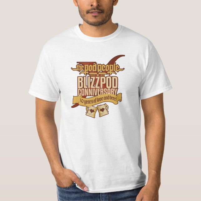 Röda BlizzPodConniversaryX (skissera), Tee Shirt (Framsida)