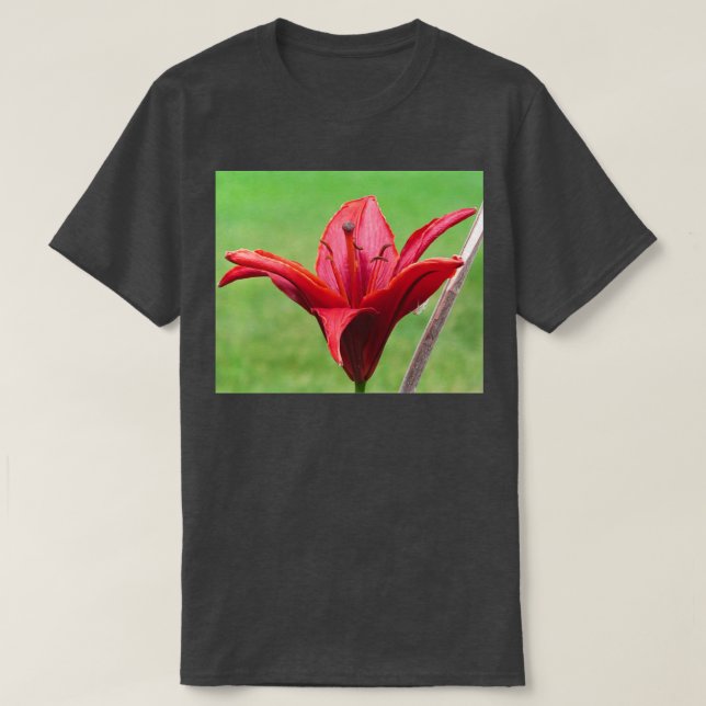 Röda blomman t shirt (Design framsida)